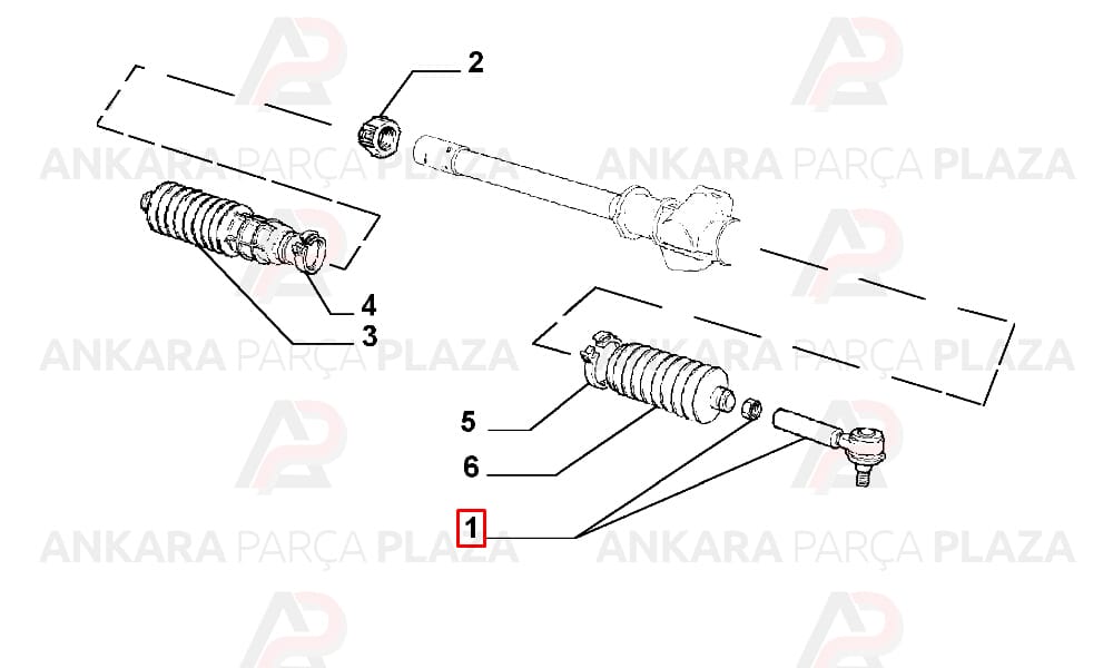 Direksiyon Rot Başı Fiat : Uno