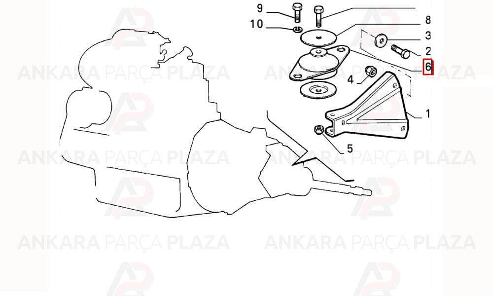 Şanzıman Takozu Uno 60 Uno 70 1985 >
