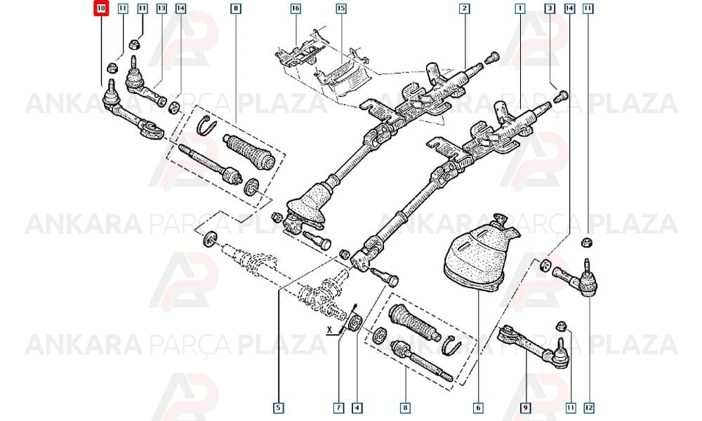Megane 98 - 99 Rot Başı Sağ Uzun 132Mm 6000022753