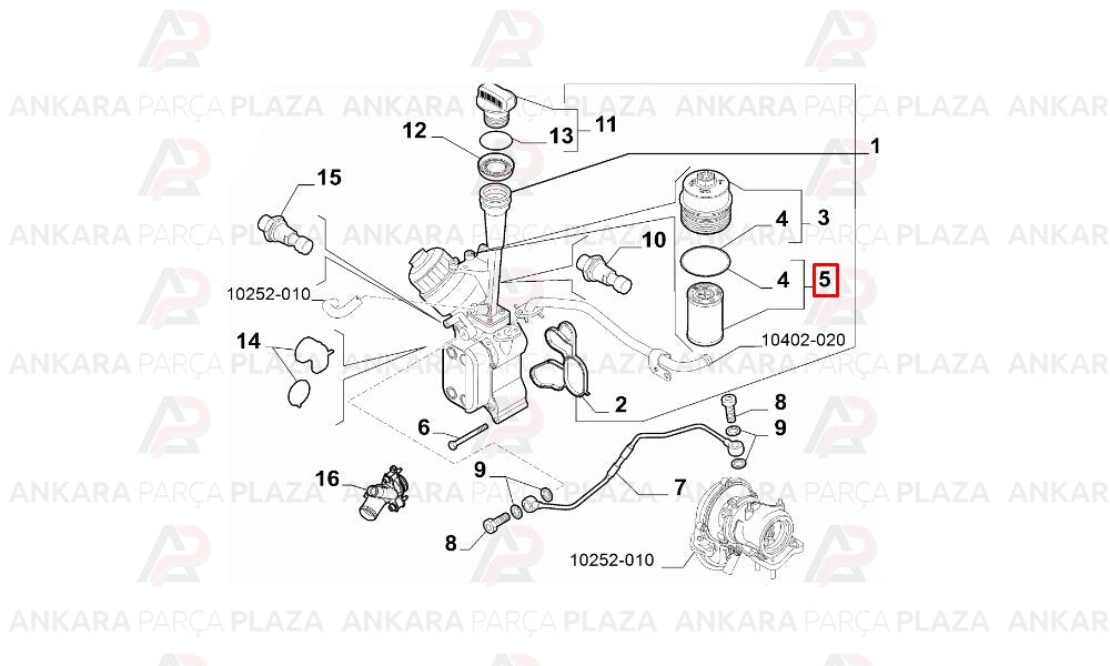 Doblo, Egea, Fiat 500X, Mito 1,3 Jtd Yağ Filtresi Ufi