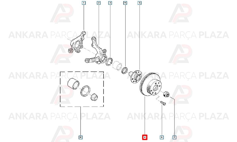 R19 Europa 92 - 01 Ön Fren Diski Havalı Adet 6001539659