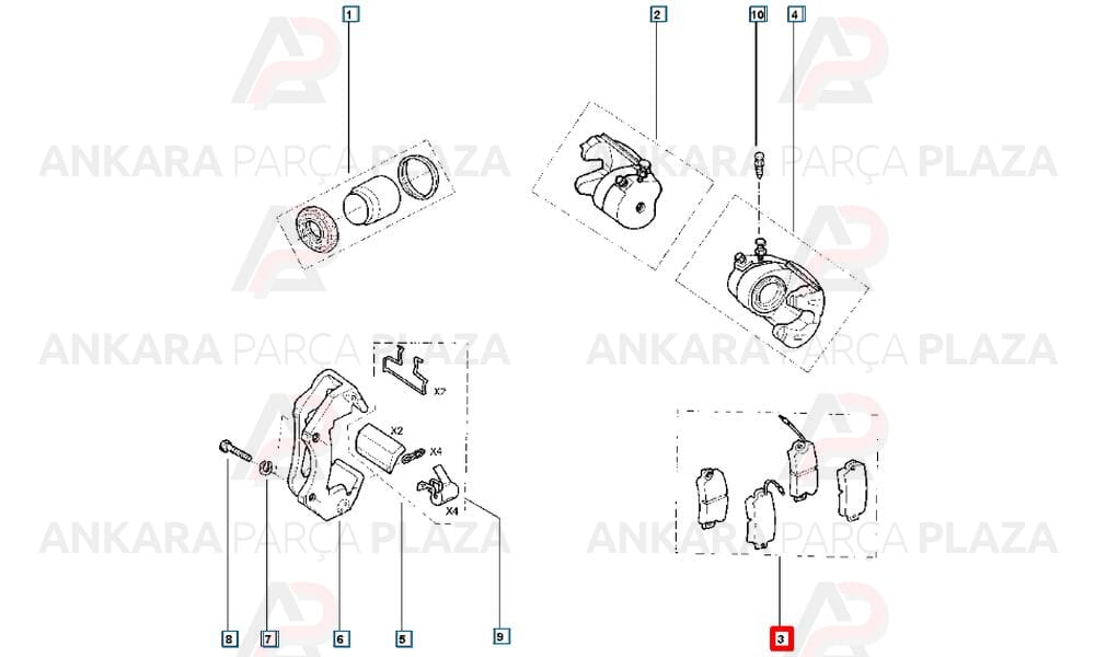Ön Fren Balatası Renault 9 11 19 6001545576