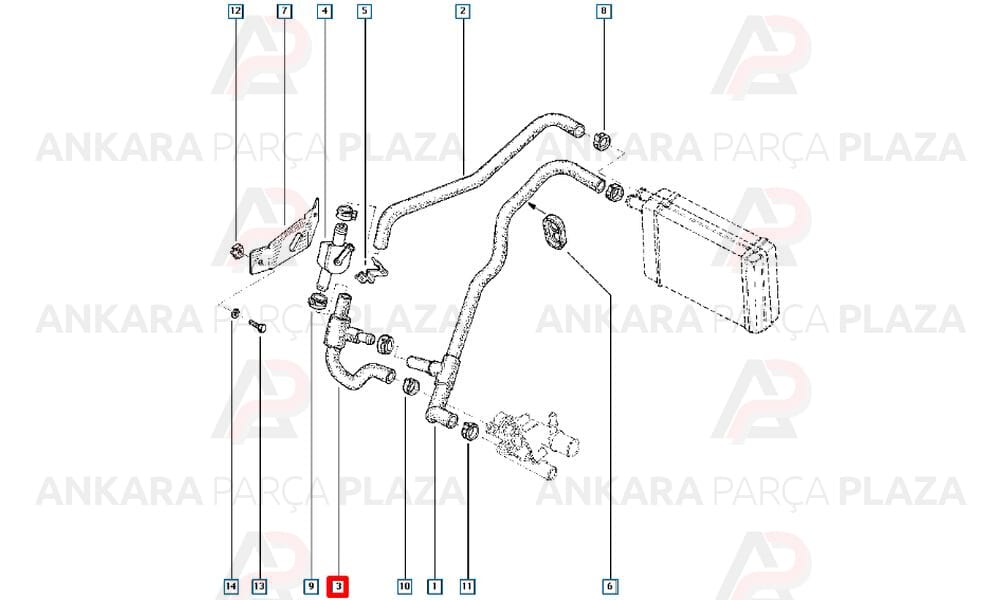 Kalorifer Hortumu Dacia Pick Up 6001545777