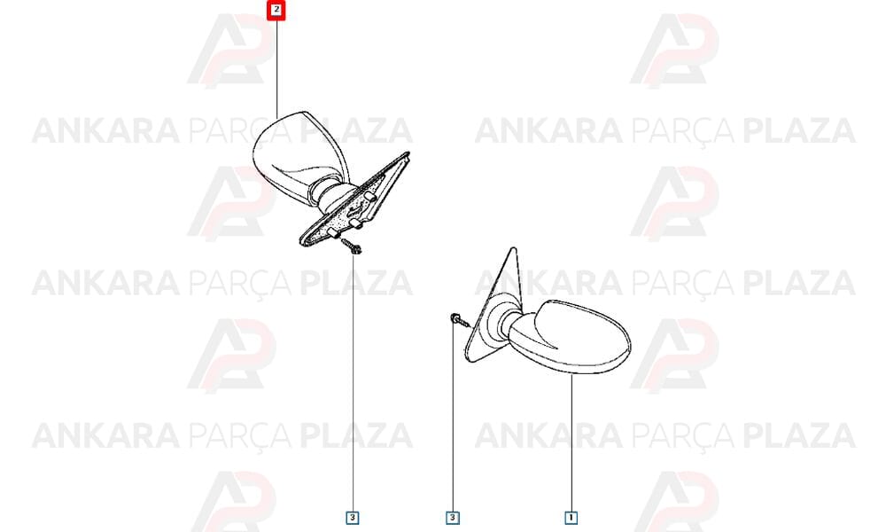 Solenza Yan Ayna Sağ Orijinal 6001546059