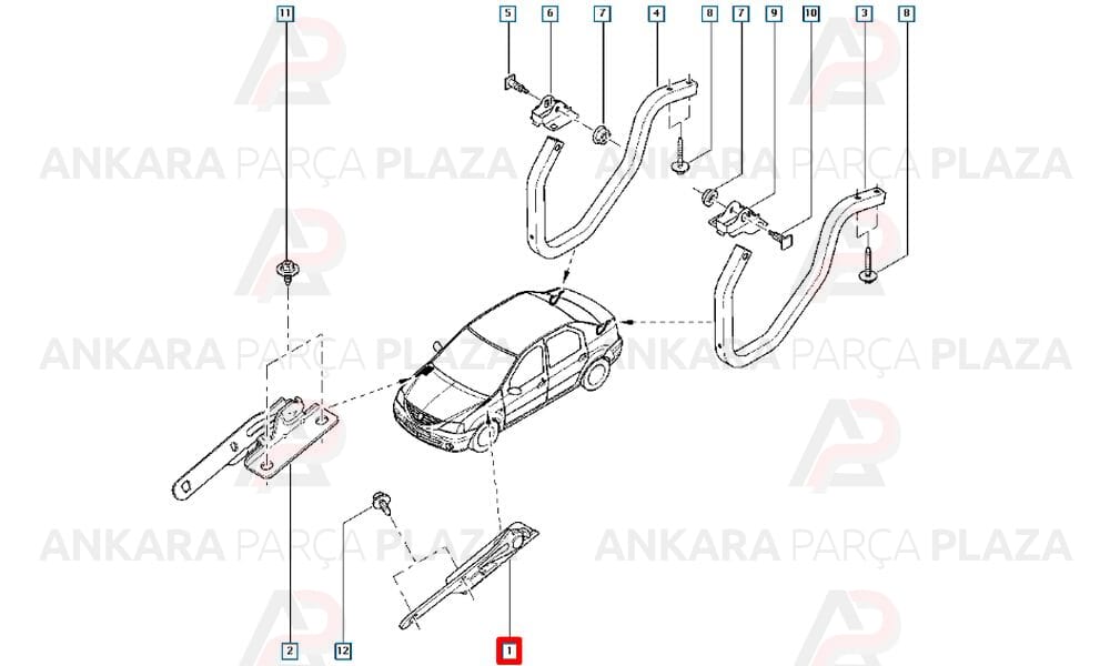 Kaput Menteşesi Sol Logan 6001546875