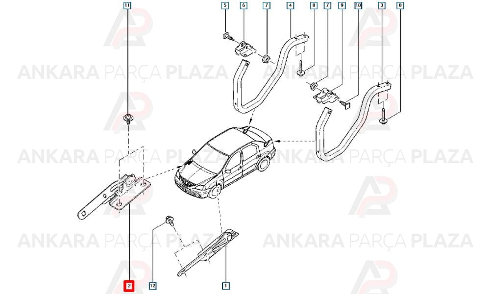 Kaput Menteşesi Sağ Logan 6001546876