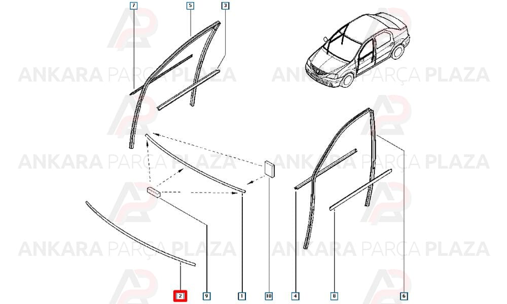 Ön Cam Fitili Logan 6001547001