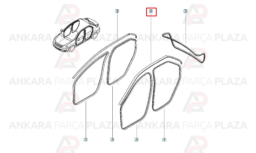Sol Kapı Kasa Fitili Logan 6001547021