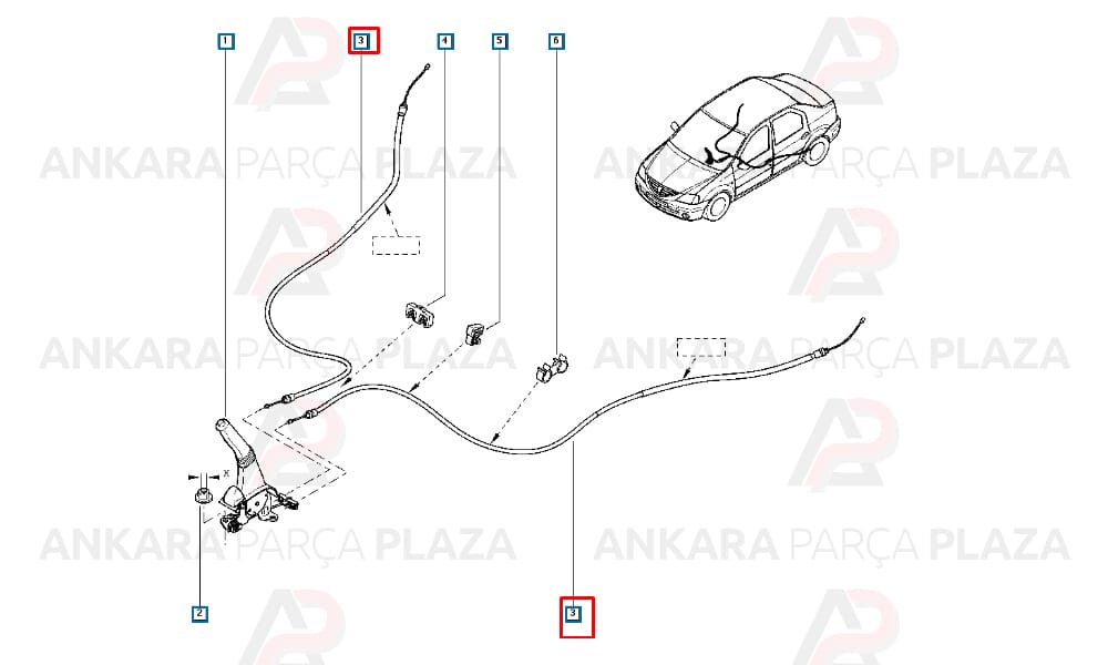 Dacia Logan El Fren Teli Cavo