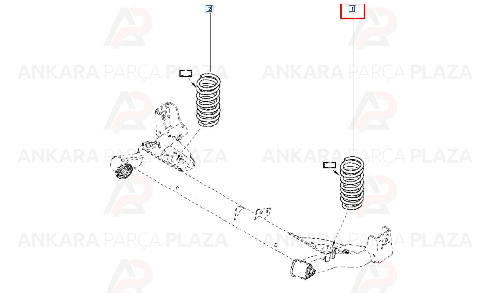 Logan Mcv 06 - 08 Arka Helezon Yayı Sağ - Sol 2Li Set 6001547493