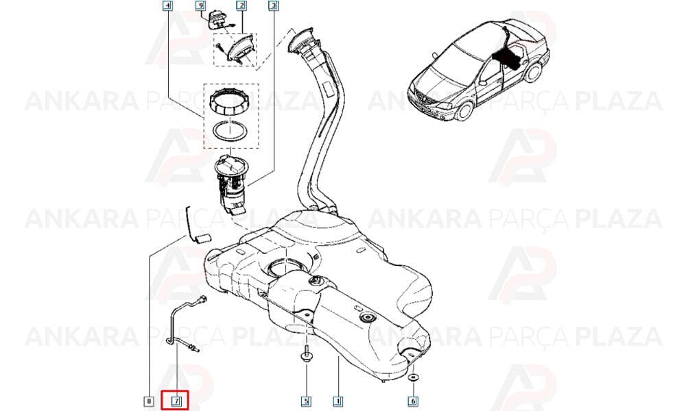 Duster, Logan, Sandero 1.2 - 1.4 - 1.6 Yakıt Hortumu İbraş