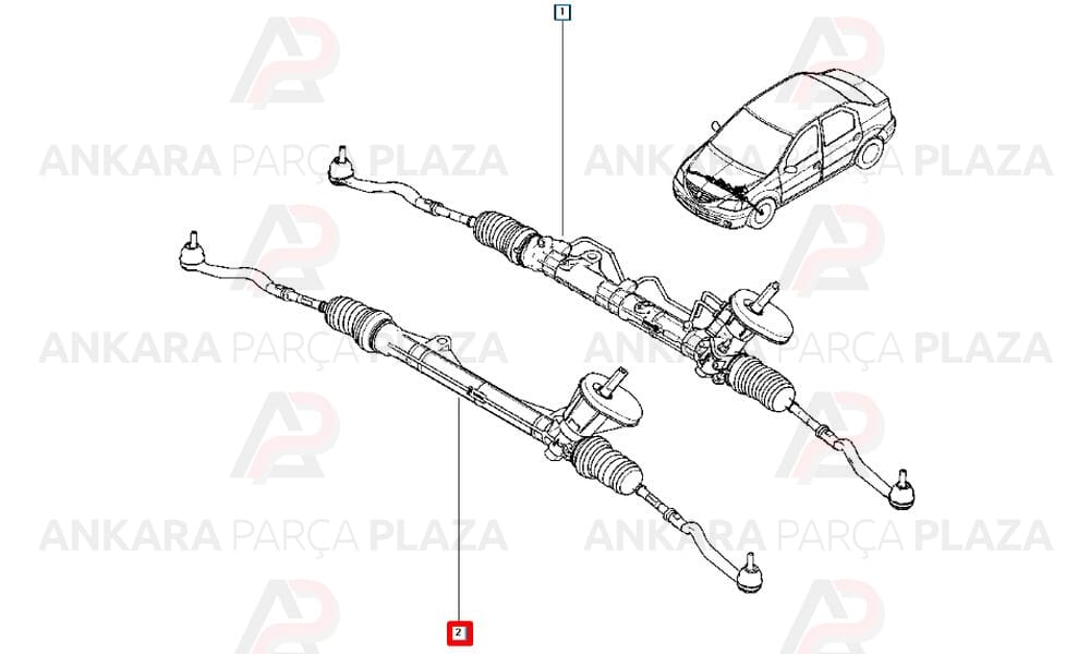 Direksiyon Kutusu Elektrikli Dacia Logan 2004 >