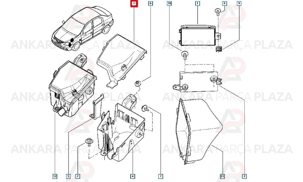 Sigorta Kutu Role Kapağı Dacia Logan 6001548524
