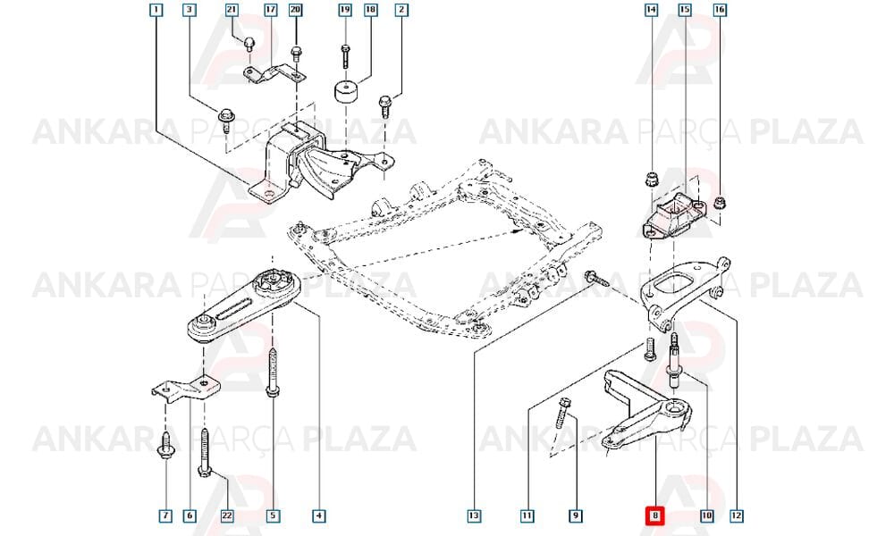 Şanzıman Takozu Kulağı Logani Sandero 1.5 Dci K9K 6001548623