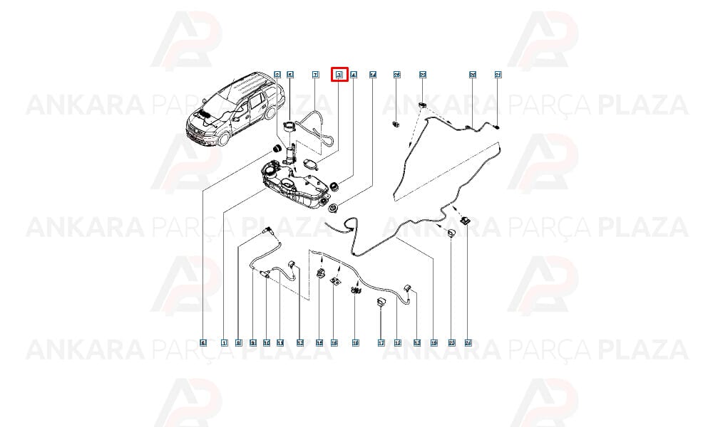 Clio Symbol Sd 09 - 12 Ön Cam Su Bidonu Deposu Kapağı 7700812930