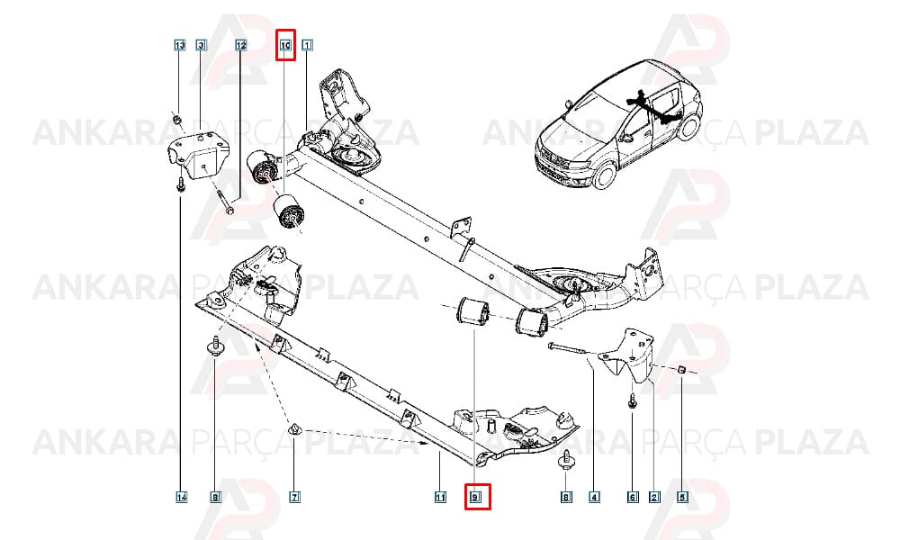 Torsiyon Burcu Arka Captur Clio 4 Duster Logan Sandero