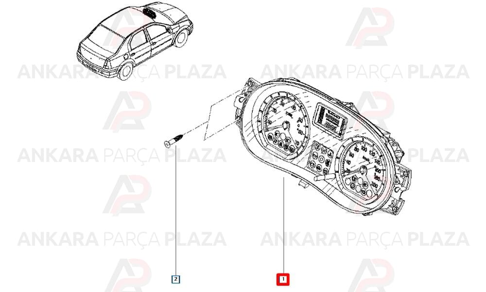 Gösterge Paneli Komple Logan Benzinli 6001550767