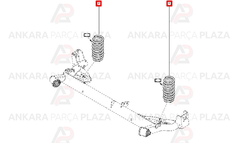 Helezon Yayı Arka Dacia Logan Mcv Stw 2007 >
