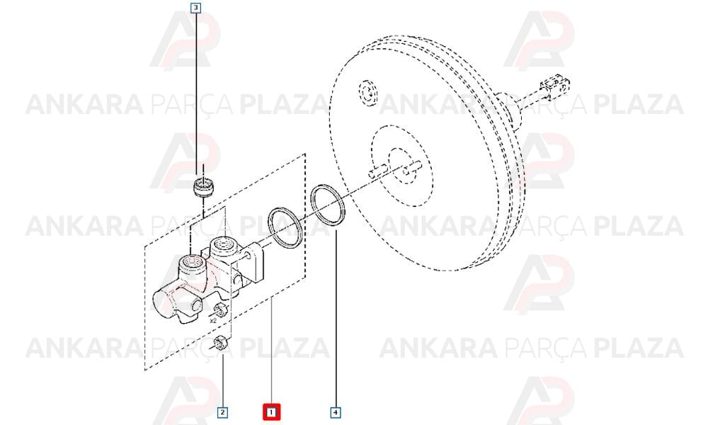 Dacia Logan Fren Ana Merkezi 2002 - 2014 Orijinal 6001551313