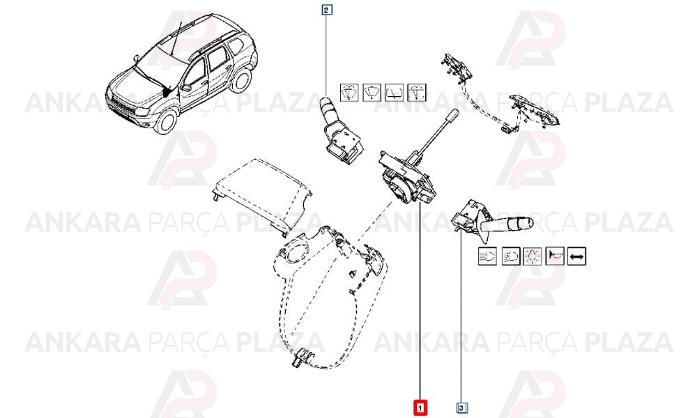 Direksiyon Zembereği Airbag Sargısı Dacia Duster, Logan 2007 ->