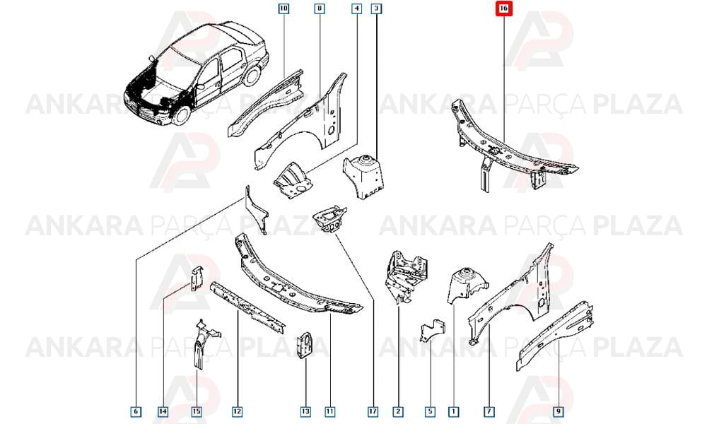 Ön Panel Logan 6001551794