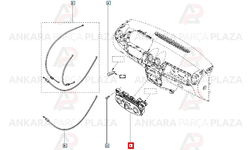 Kalorifer Kumanda Paneli Klimalı Logan Duster 6001551800