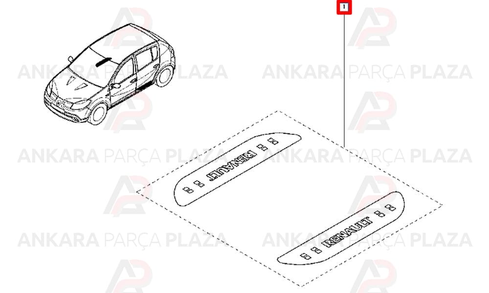 Dacia Sandero Arka Kapı Eşik Kaplaması 6001998295
