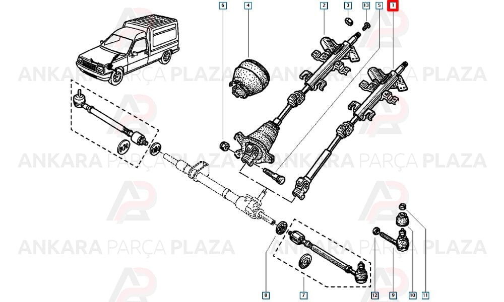 Direksiyon Mafsal Mili Expres 6006004565