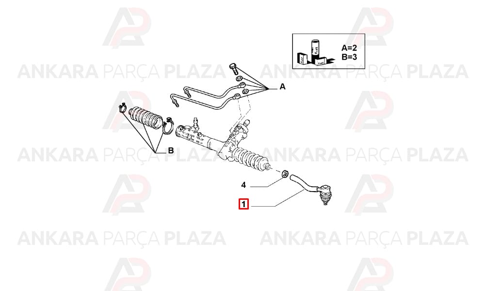 Alfa Romeo 155 93 - 97 Rot Başı Sağ 60565705