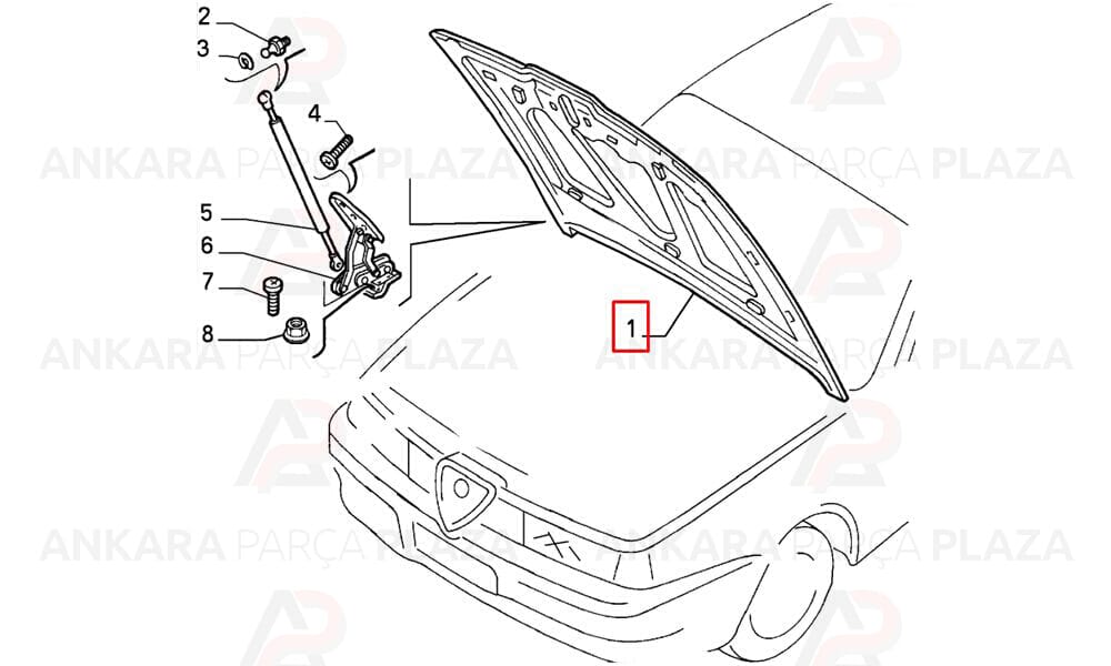 Alfa Romeo 155 93 - 97 Motor Kaputu 60617712