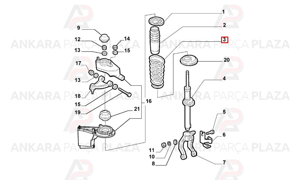 Helezon Yayı Ön Alfa Romeo 156