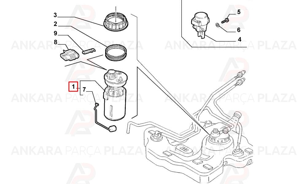 Alfa Romeo 156 1.6 1.8 2.0 16V Yakıt Depo Şamandırası 1997 - 2005 Bosch
