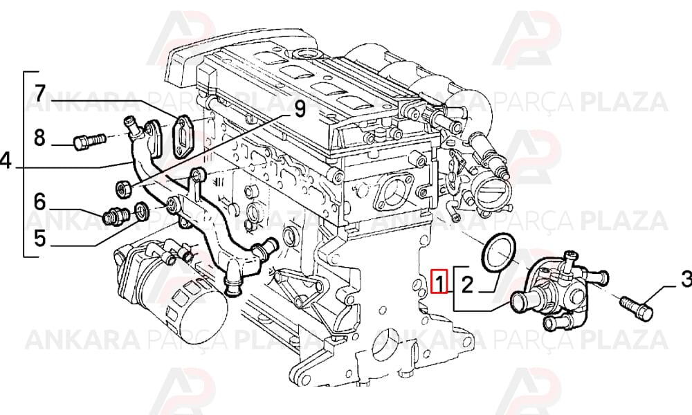 Alfa 145 146 147 156 1.6 1.8 2.0 Termostat 88C Valeo