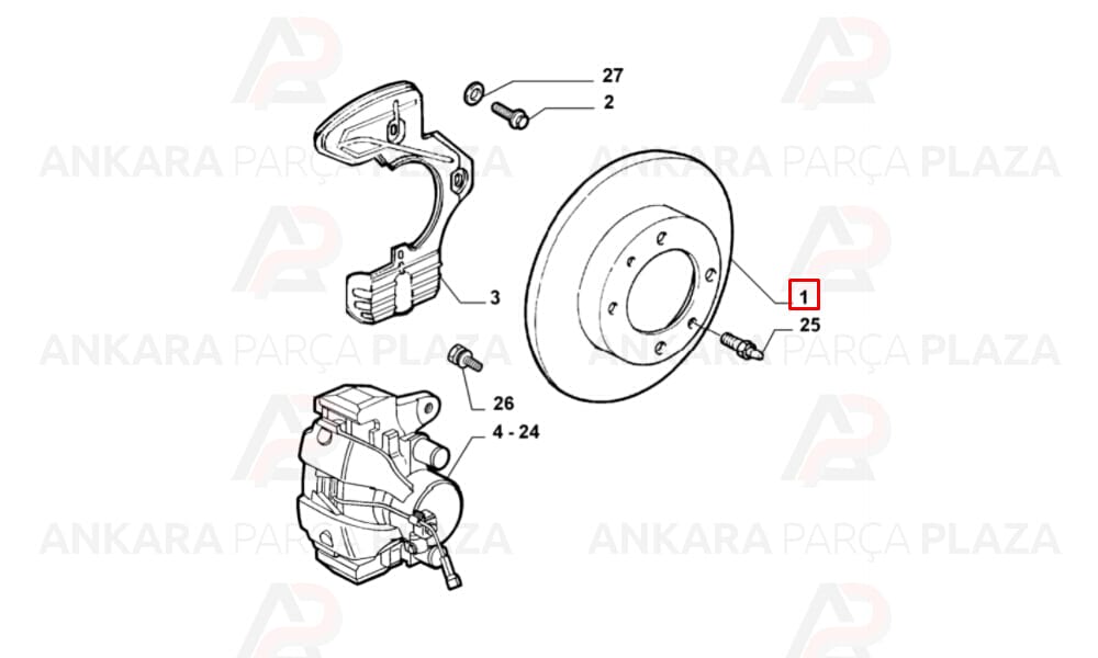 Fren Diski Ön Alfa Romeo 147 Alfa 156 Soğutmasız 281Mm