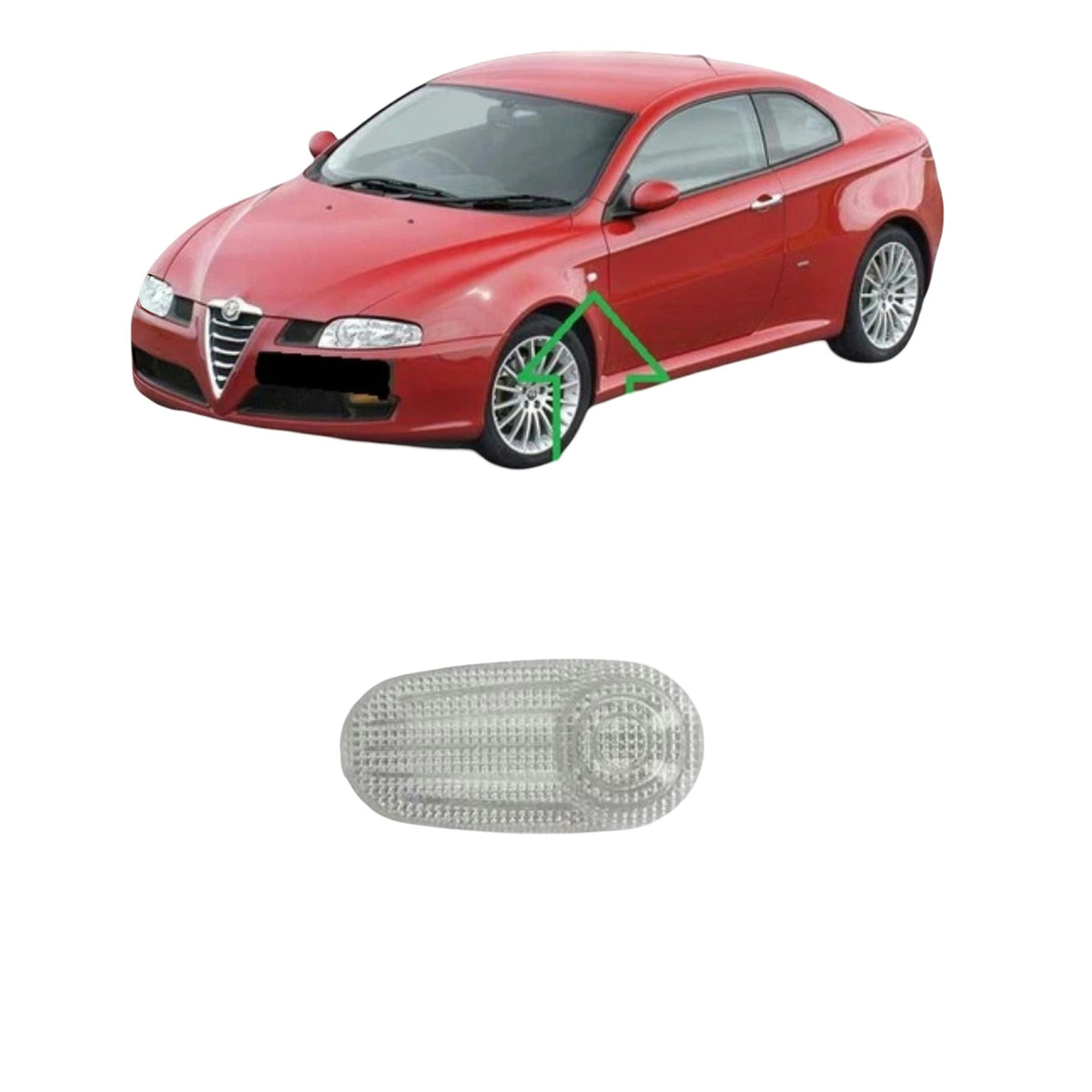 Alfa Romeo 147 01-05  Ön Çamurluk Sinyali Beyaz Std Dega - main