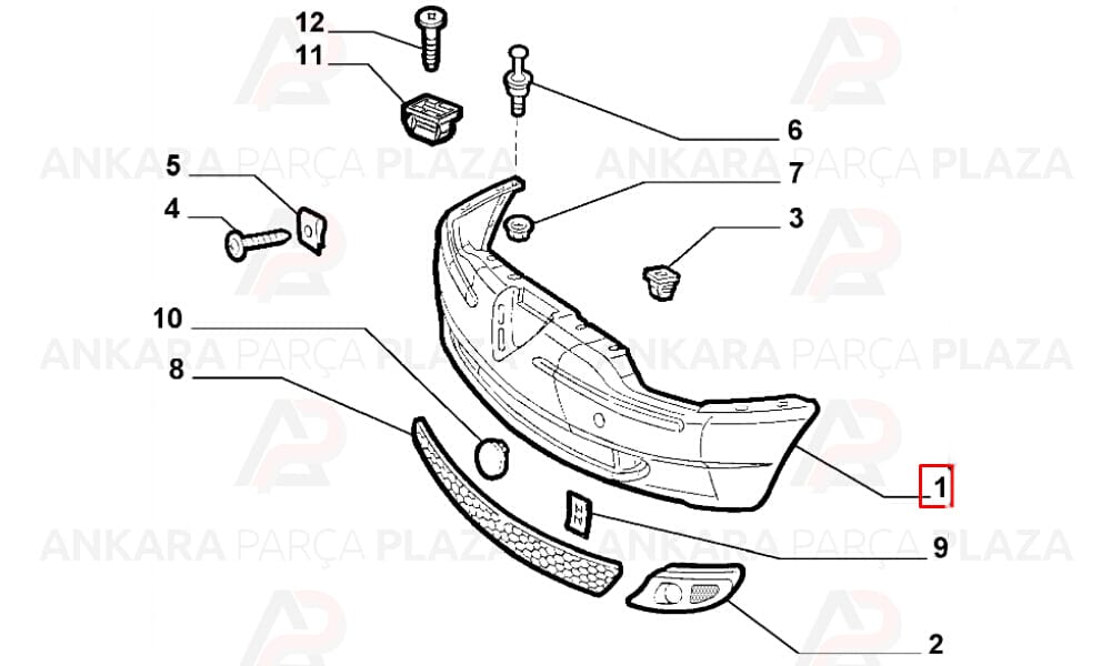 Alfa 156 Ön Tampon 1998 - 2003 Arası 60779355 Meydan