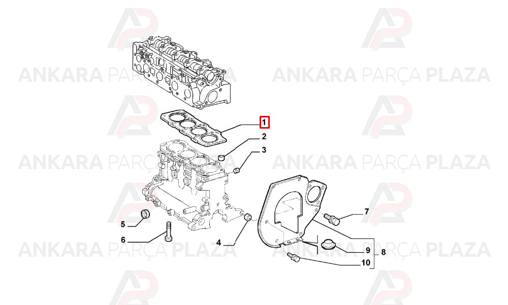 Alfa 159 Bravo Doblo Punto 1.9Jtd Silindir Kapak Contası 1.00Mm 2 Delik Royal