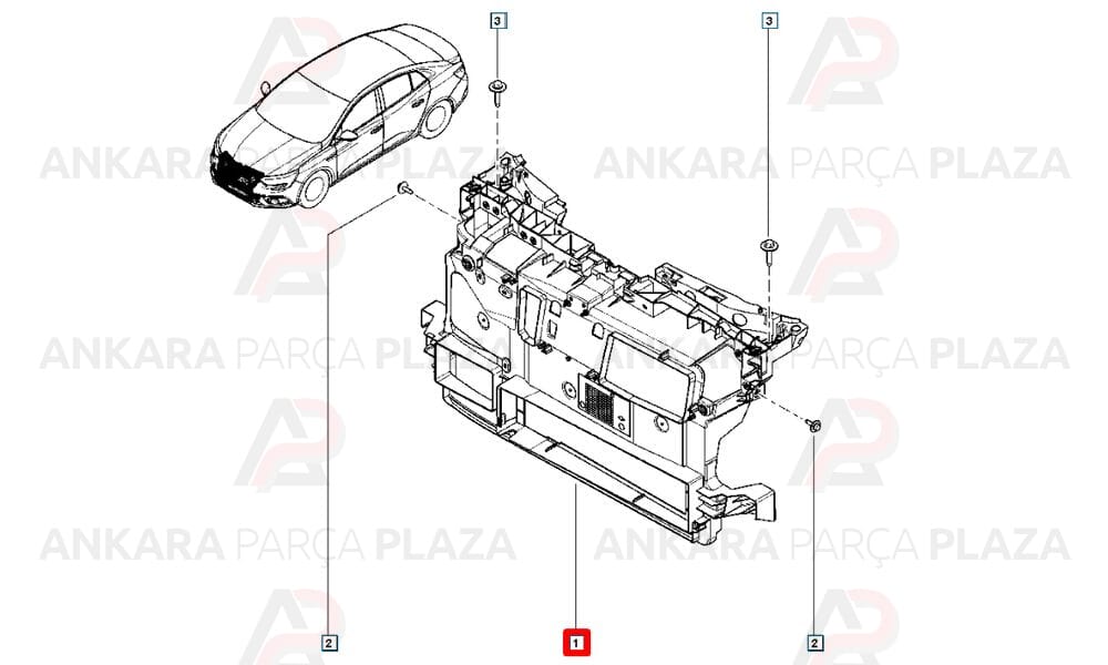 Megane 4 Ön Panel Komple Plastik Saclı Orijinal Tip 620121048R