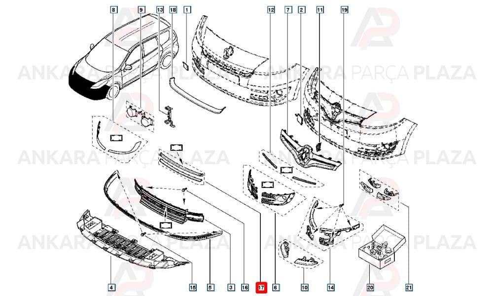 Ön Panjur Çıta Takımı Scenic 3 620723074R