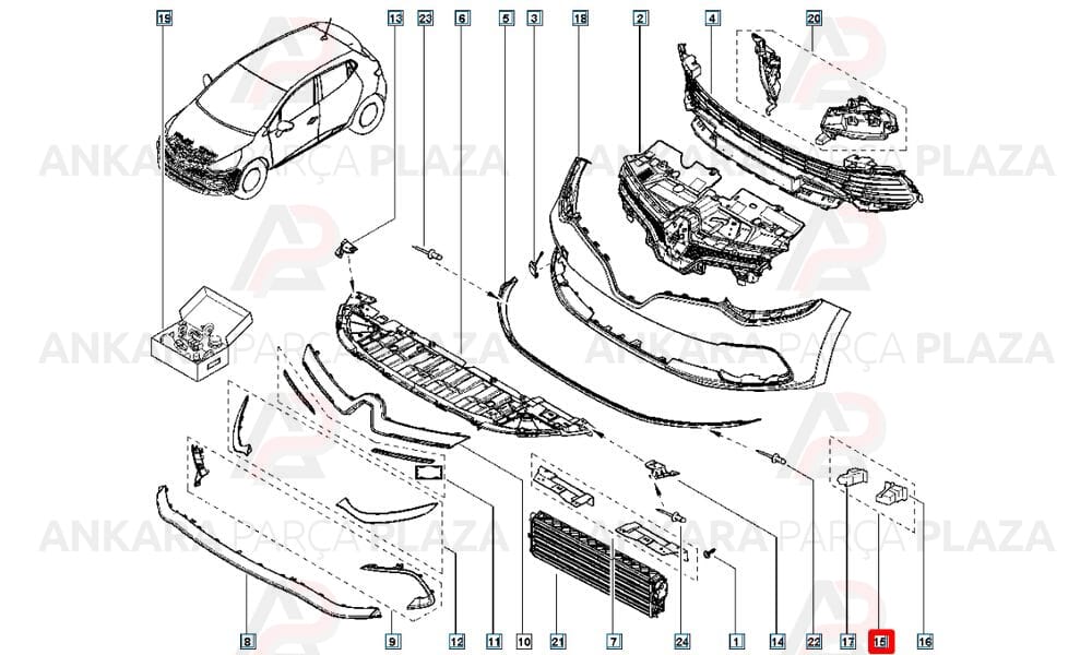 Captur Clio Tampon Bağlantı Ayağı Ön Sağ 2013 - 2016 Meydan