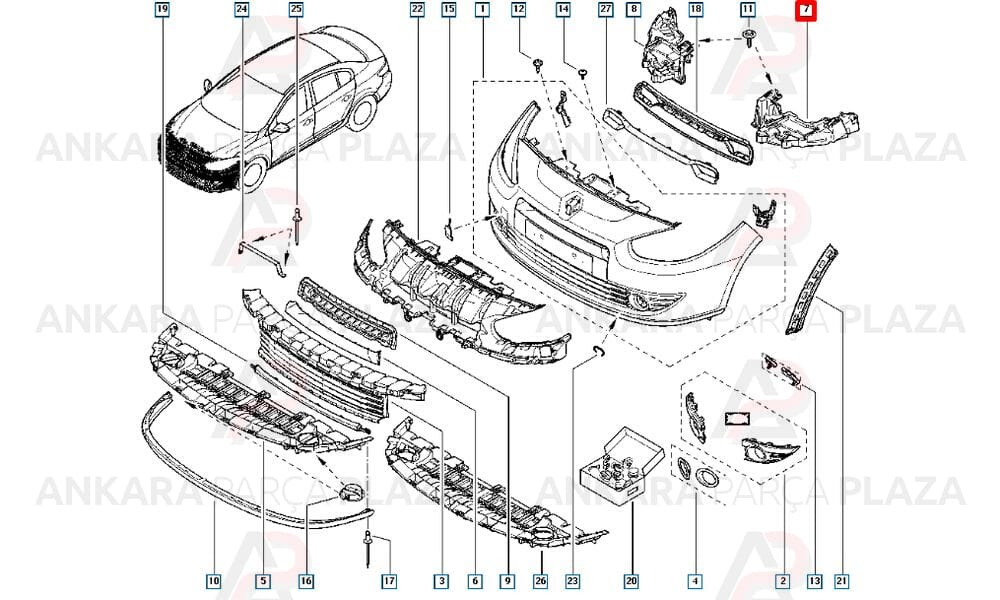 Fluence Far Montaj Braketi Ön Sol 2009 - 2012 Meydan