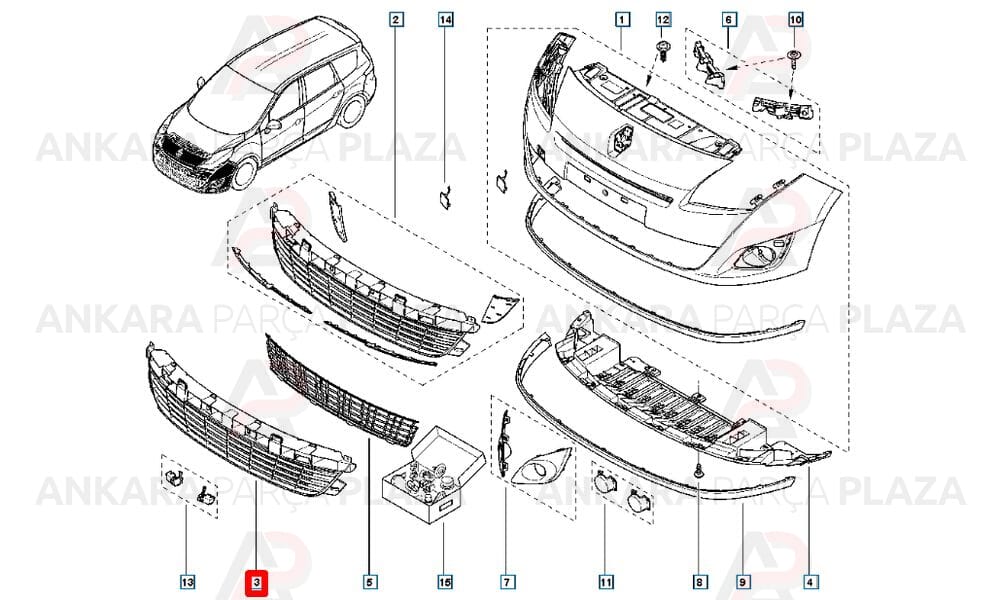 Ön Panjur Megane Scenic 3