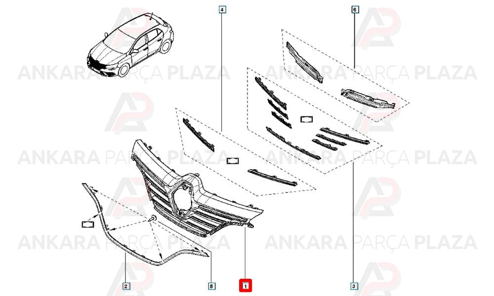 Tampon Izgarasi Ön Panjur Megane 4