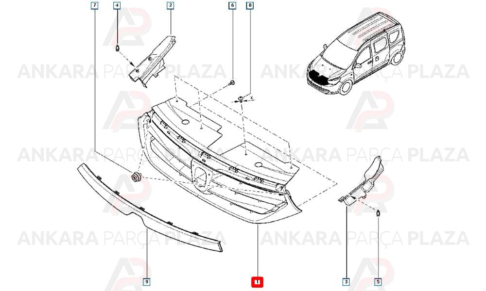 Ön Panjur Dacia Dokker