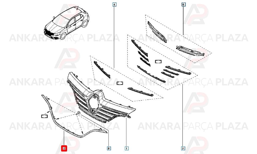 Dış Panjur Alt Nikelajı Megane 4