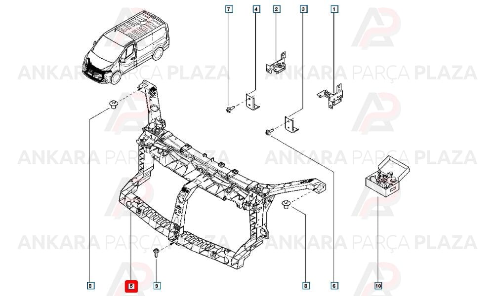 Renault Trafic 15 - 19 Ön Panel Plastik 625001299R