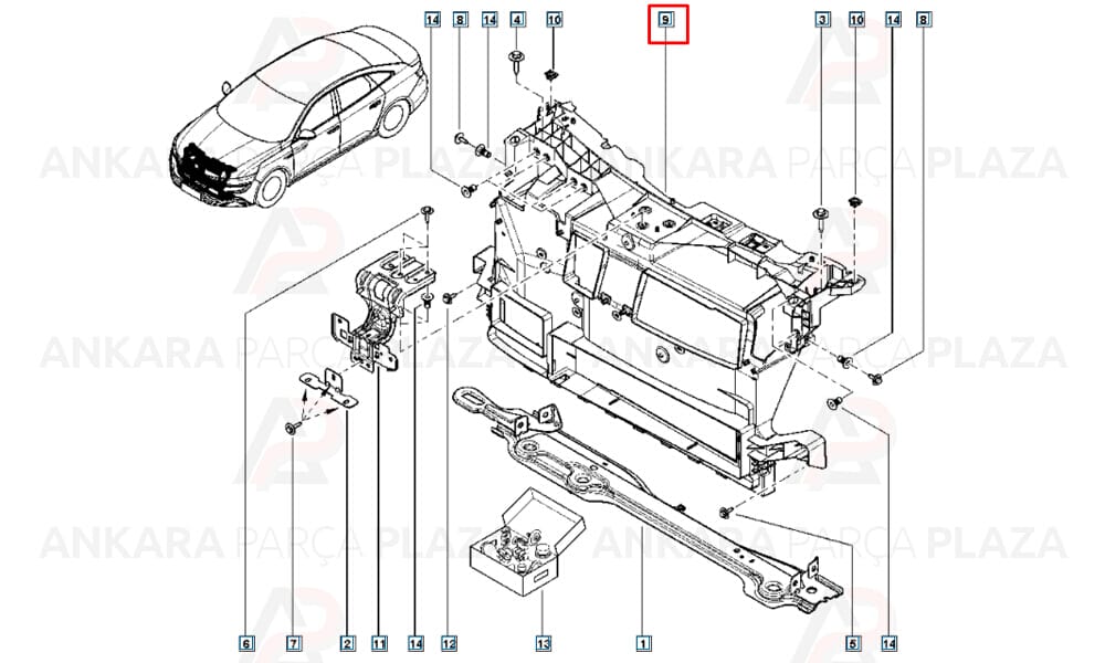 Renault Talisman 16 - 18 Ön Panel Plastik 625005090R