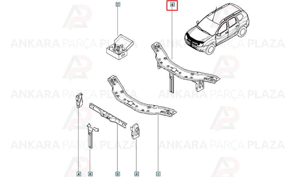 Duster 14 - 17 Ön Panel Siyah Boyalı 625047737R