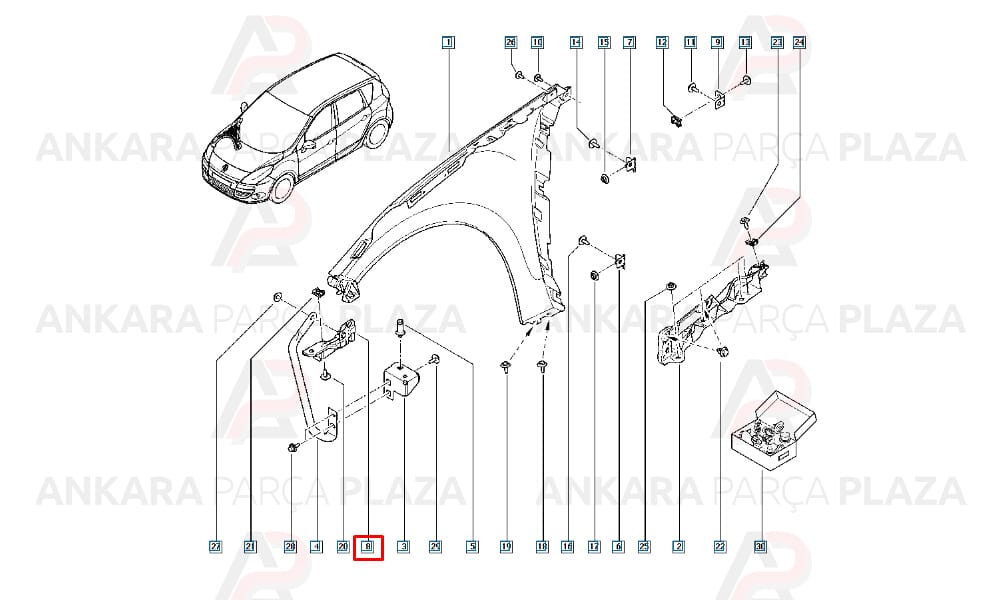 Megane 3 Sağ Far Suportu 625647806R