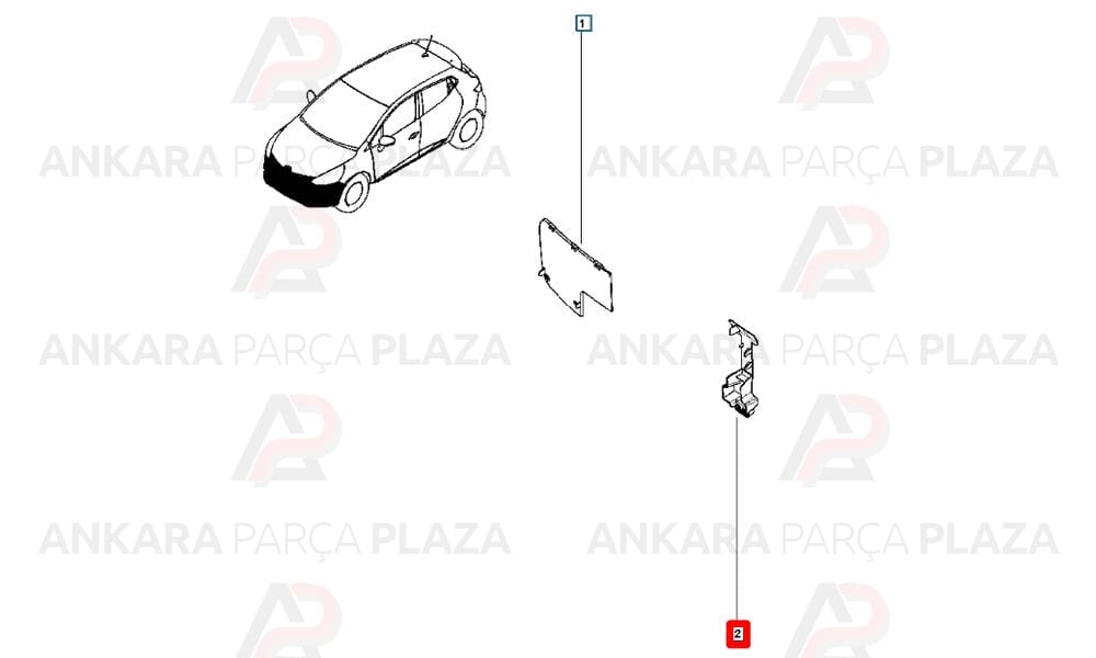 Clio Hatchback Tampon Hava Yönlendirici Plastiği Ön Alt 2013 - 2016 Meydan